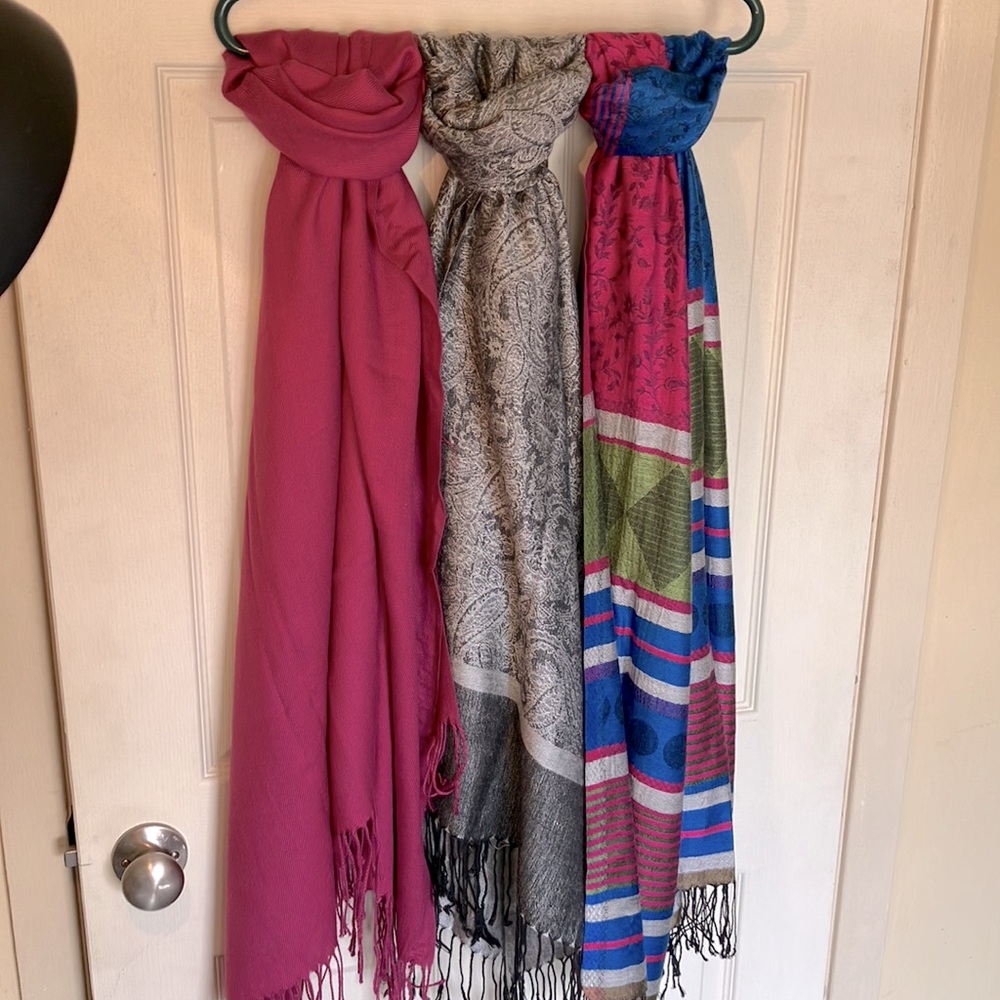 Bundle of Three Shawls/Scarfs